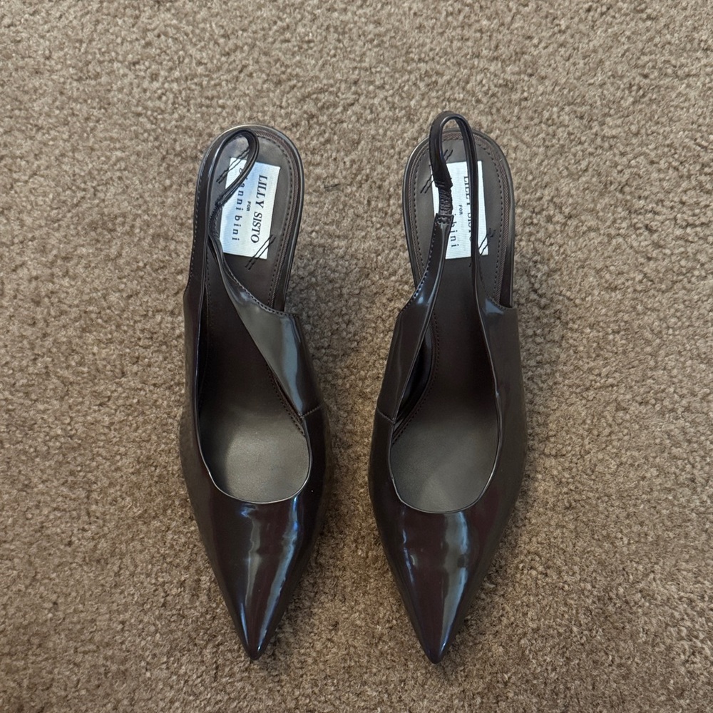 Lilly Pulitzer Dark Brown Pointed Heels